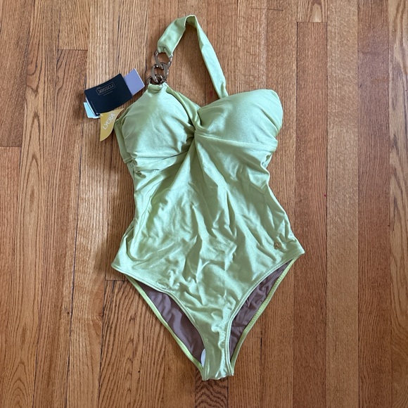 Cia.Maritima Other - Elegant Light Green One Shoulder Piece Swimsuit